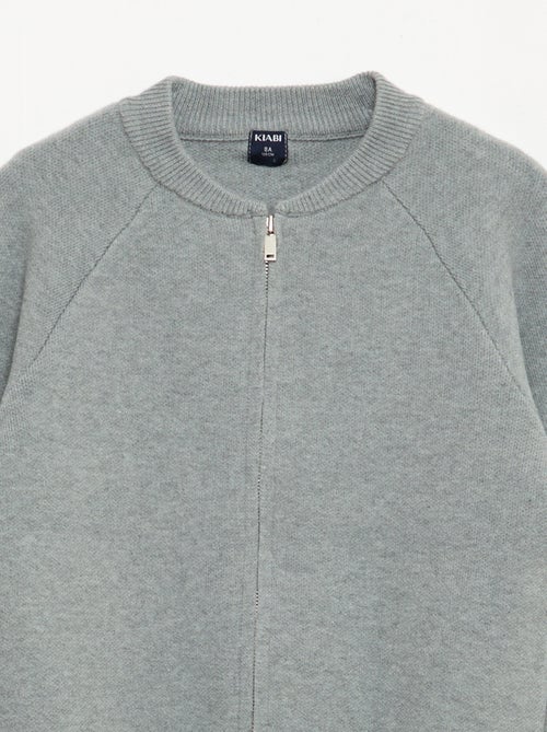 Sweat uni avec col zippée - Kiabi