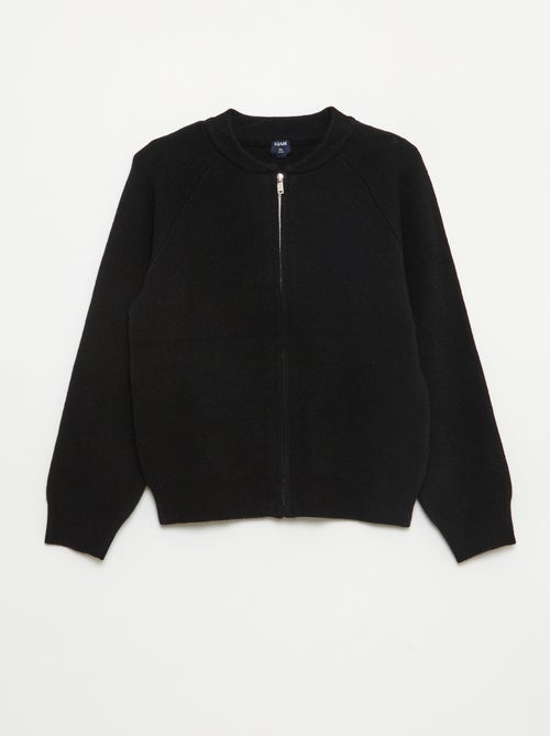 Sweat uni avec col zippée - Kiabi