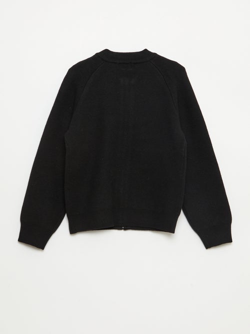 Sweat uni avec col zippée - Kiabi