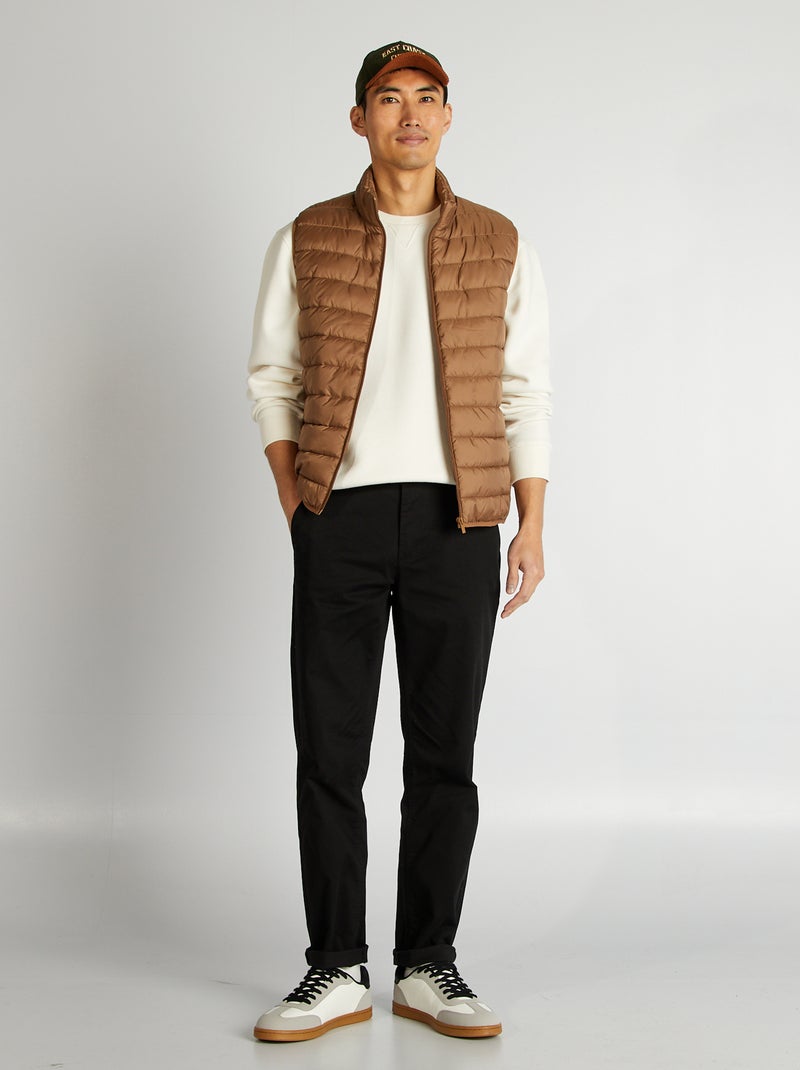 Sweat uni col rond Blanc - Kiabi