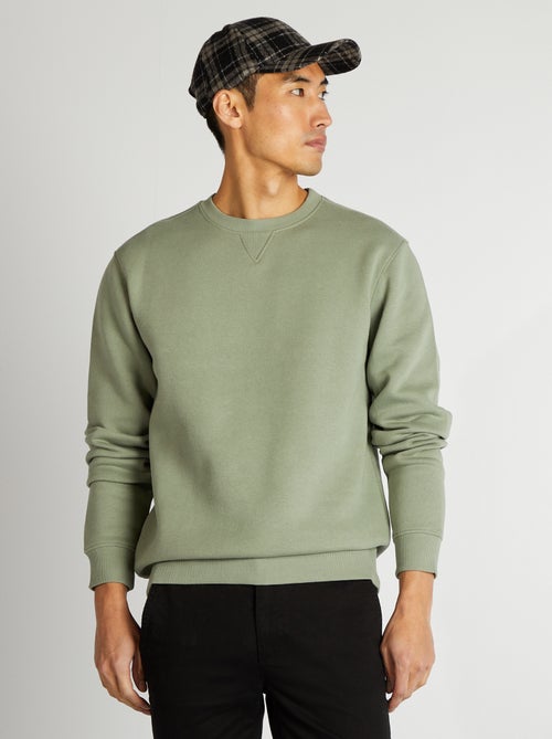 Sweat uni col rond - Kiabi