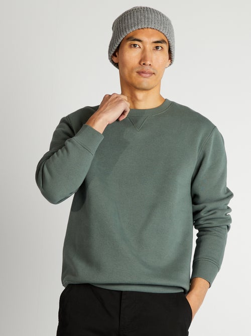 Sweat uni col rond - Kiabi