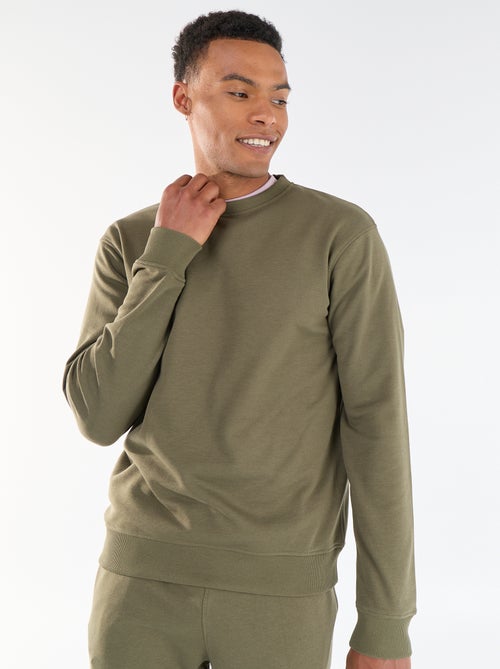 Sweat uni en French Terry - Kiabi Sweat uni en French Terry - Kiabi