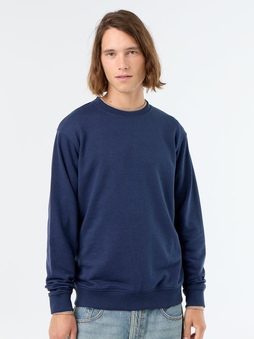 Sweat uni en French Terry - Kiabi