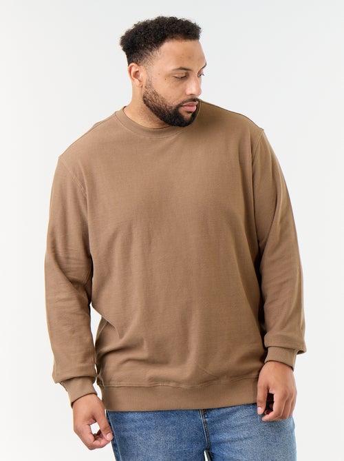 Sweat uni en maille côtelée - Kiabi Sweat uni en maille côtelée - Kiabi