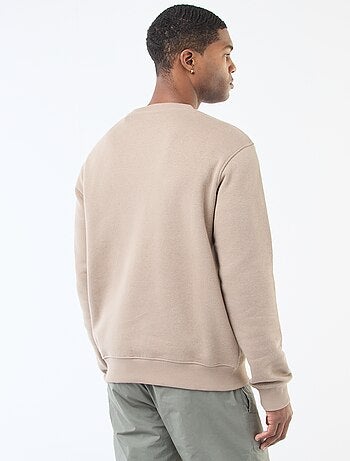 Sweat uni en molleton à col rond