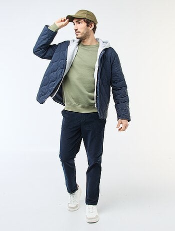 Sweat uni en molleton à col rond