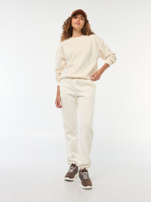 Sweat uni en molleton chaud - Kiabi