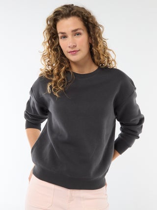 Sweat uni en molleton chaud