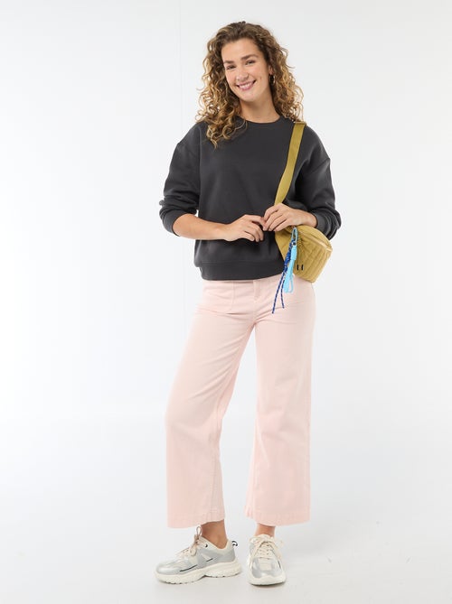 Sweat uni en molleton chaud - Kiabi