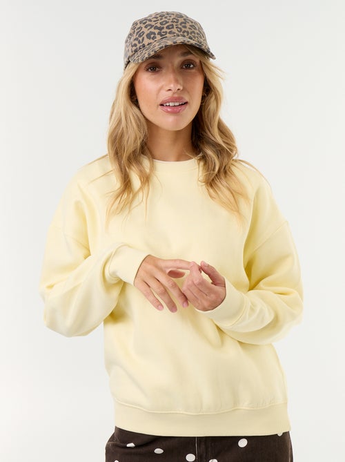 Sweat uni en molleton chaud - Kiabi Sweat uni en molleton chaud - Kiabi