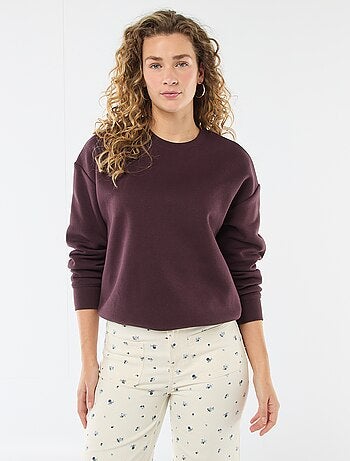 Sweat uni en molleton chaud
