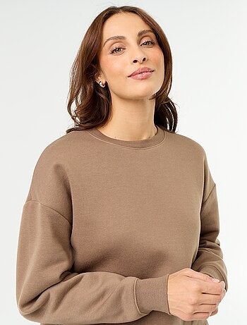 Sweat uni en molleton chaud
