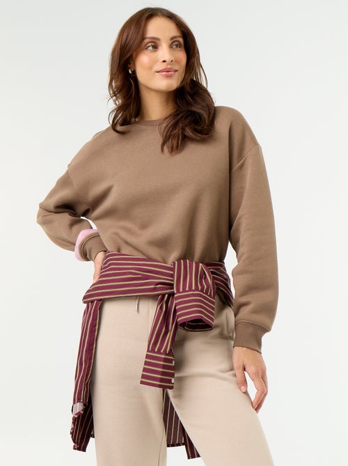 Sweat uni en molleton chaud - Kiabi Sweat uni en molleton chaud - Kiabi