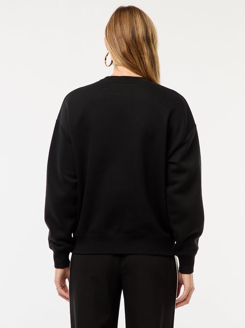 Sweat uni en molleton chaud - Kiabi