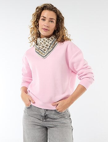 Sweat uni en molleton chaud