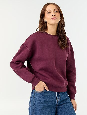 Sweat uni en molleton chaud
