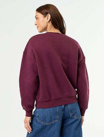 Sweat uni en molleton chaud