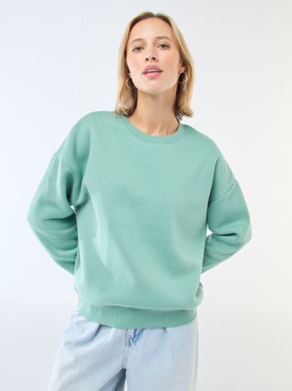 Sweat uni en molleton chaud