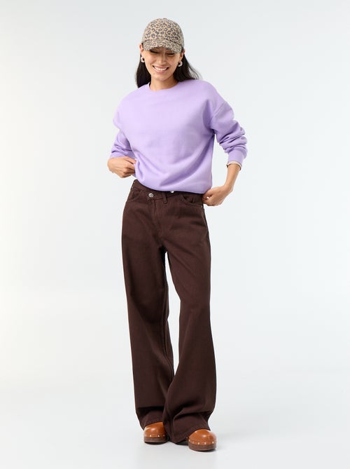 Sweat uni en molleton chaud - Kiabi Sweat uni en molleton chaud - Kiabi