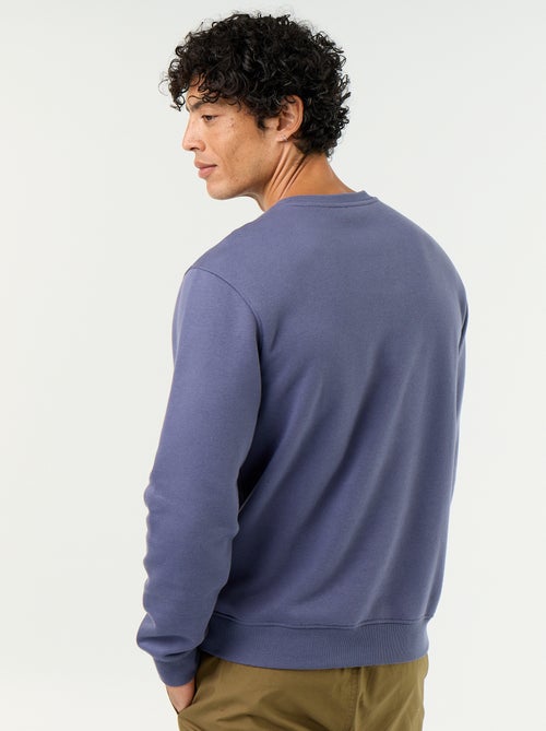 Sweat uni en molleton gratté - Kiabi