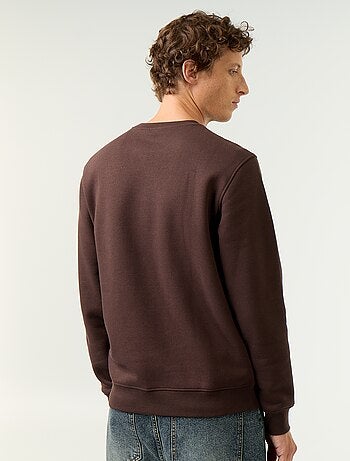 Sweat uni en molleton gratté