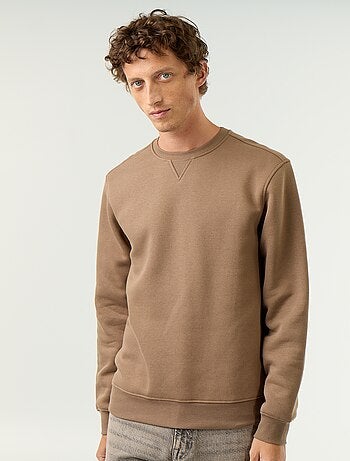 Sweat uni en molleton gratté