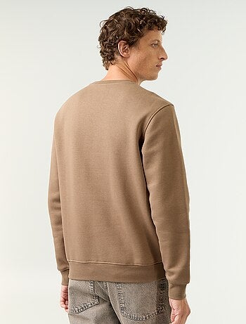 Sweat uni en molleton gratté