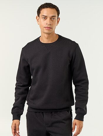 Sweat uni en molleton gratté