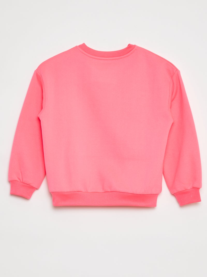 Sweat uni en molleton gratté ROSE - Kiabi