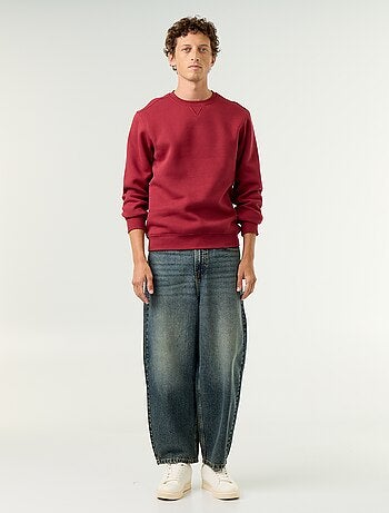 Sweat uni en molleton gratté