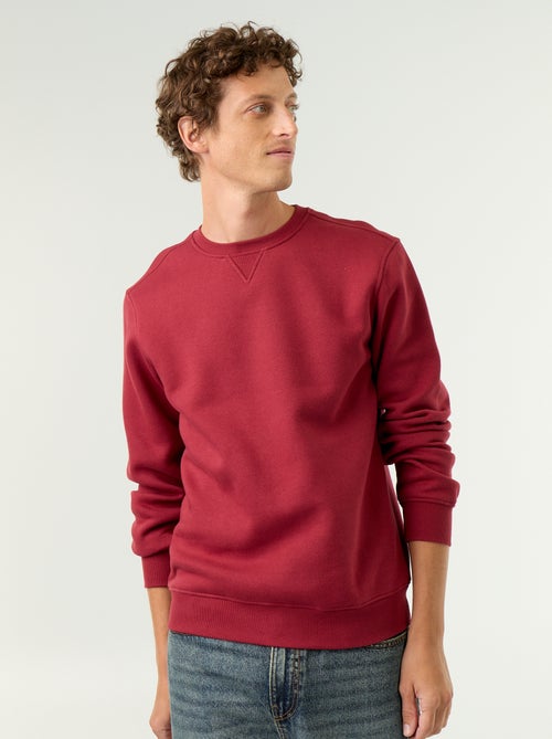 Sweat uni en molleton gratté - Kiabi Sweat uni en molleton gratté - Kiabi