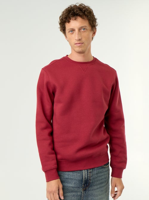 Sweat uni en molleton gratté - Kiabi Sweat uni en molleton gratté - Kiabi