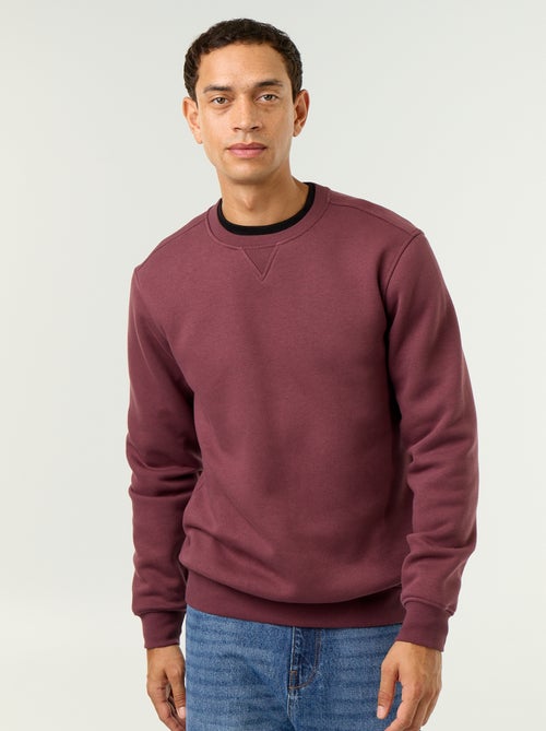 Sweat uni en molleton gratté - Kiabi Sweat uni en molleton gratté - Kiabi