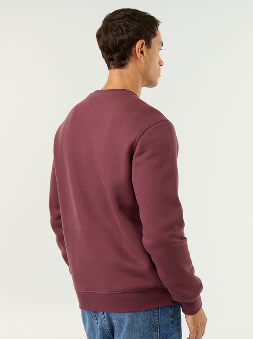 Sweat uni en molleton gratté - Kiabi Sweat uni en molleton gratté - Kiabi