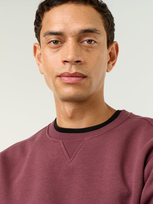 Sweat uni en molleton gratté - Kiabi Sweat uni en molleton gratté - Kiabi