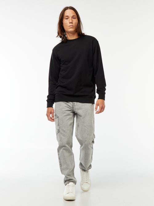 Sweat uni en molleton léger - Kiabi