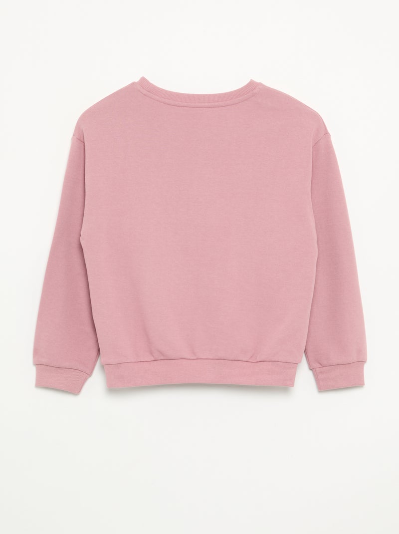 Sweat uni en molleton non gratté - Kiabi Rose - Kiabi