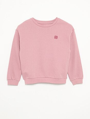 Sweat uni en molleton non gratté fille - Kiabi