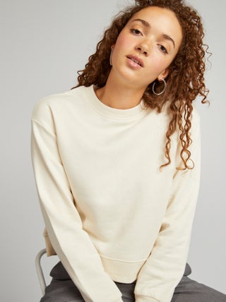 Sweat uni forme cropped