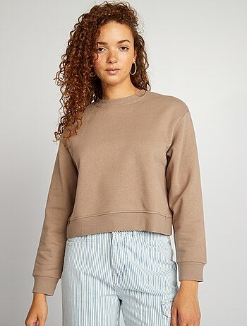 Sweat uni forme cropped