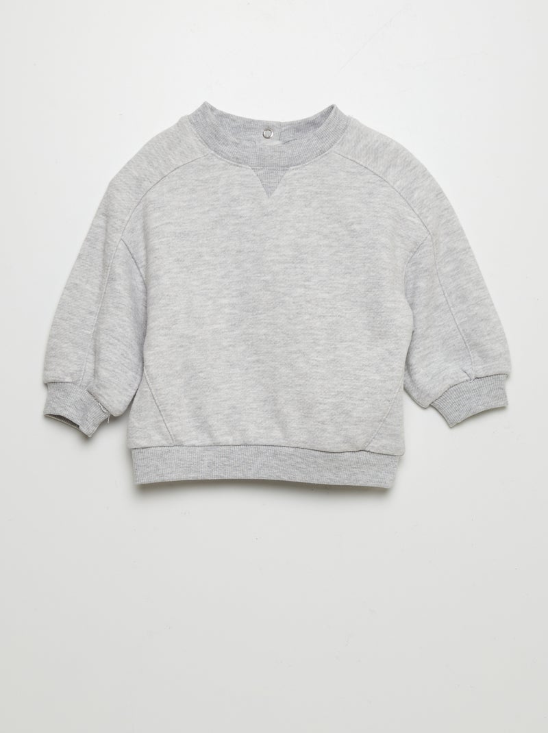 Sweat uni Gris - Kiabi
