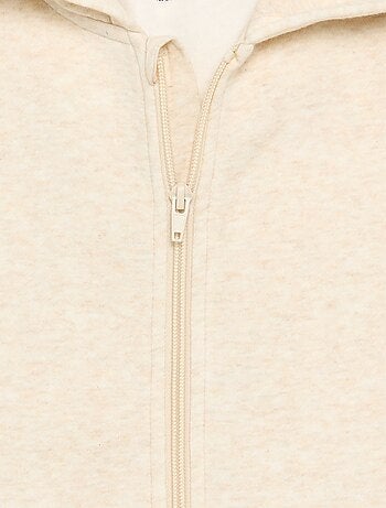Sweat uni zippé à capuche