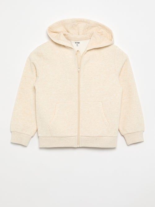 Sweat uni zippé à capuche - Kiabi Sweat uni zippé à capuche - Kiabi
