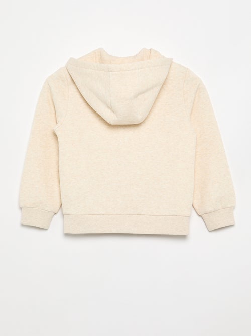Sweat uni zippé à capuche - Kiabi