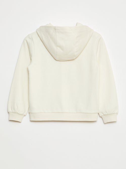 Sweat uni zippé à capuche - Kiabi