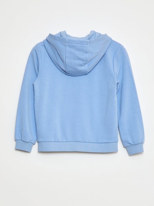 Sweat uni zippé à capuche - Kiabi