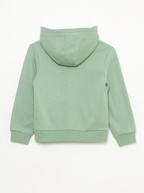 Sweat uni zippé à capuche - Kiabi