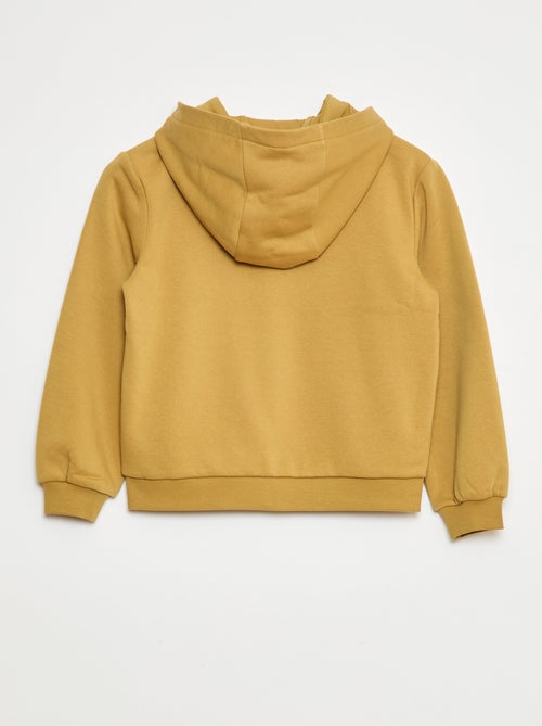 Sweat uni zippé à capuche - Kiabi