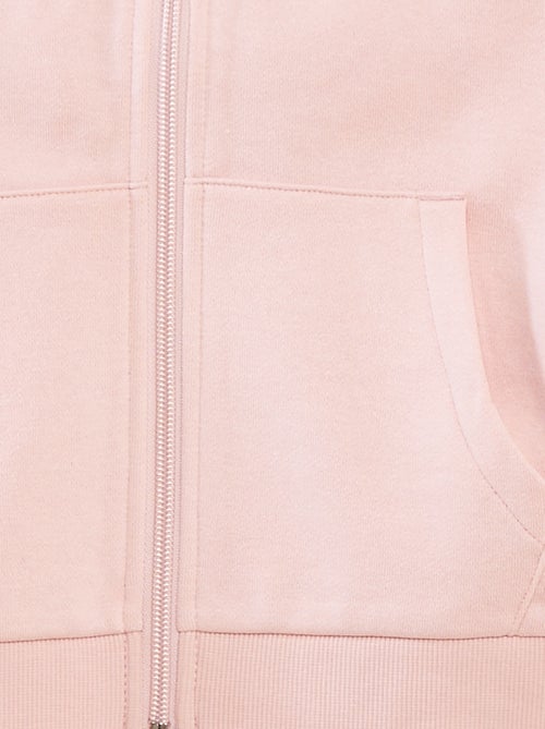 Sweat uni zippé à capuche - Kiabi